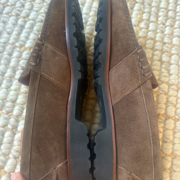 New Polo Ralph Lauren Men’s Suede Penny Loafer/Vibram Sole Size 9D - Picture 12 of 13